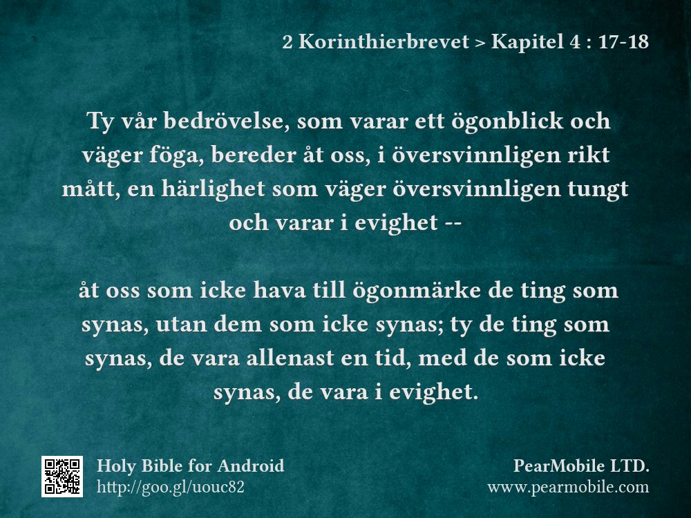 2 Korinthierbrevet, Kapitel 4:17-18